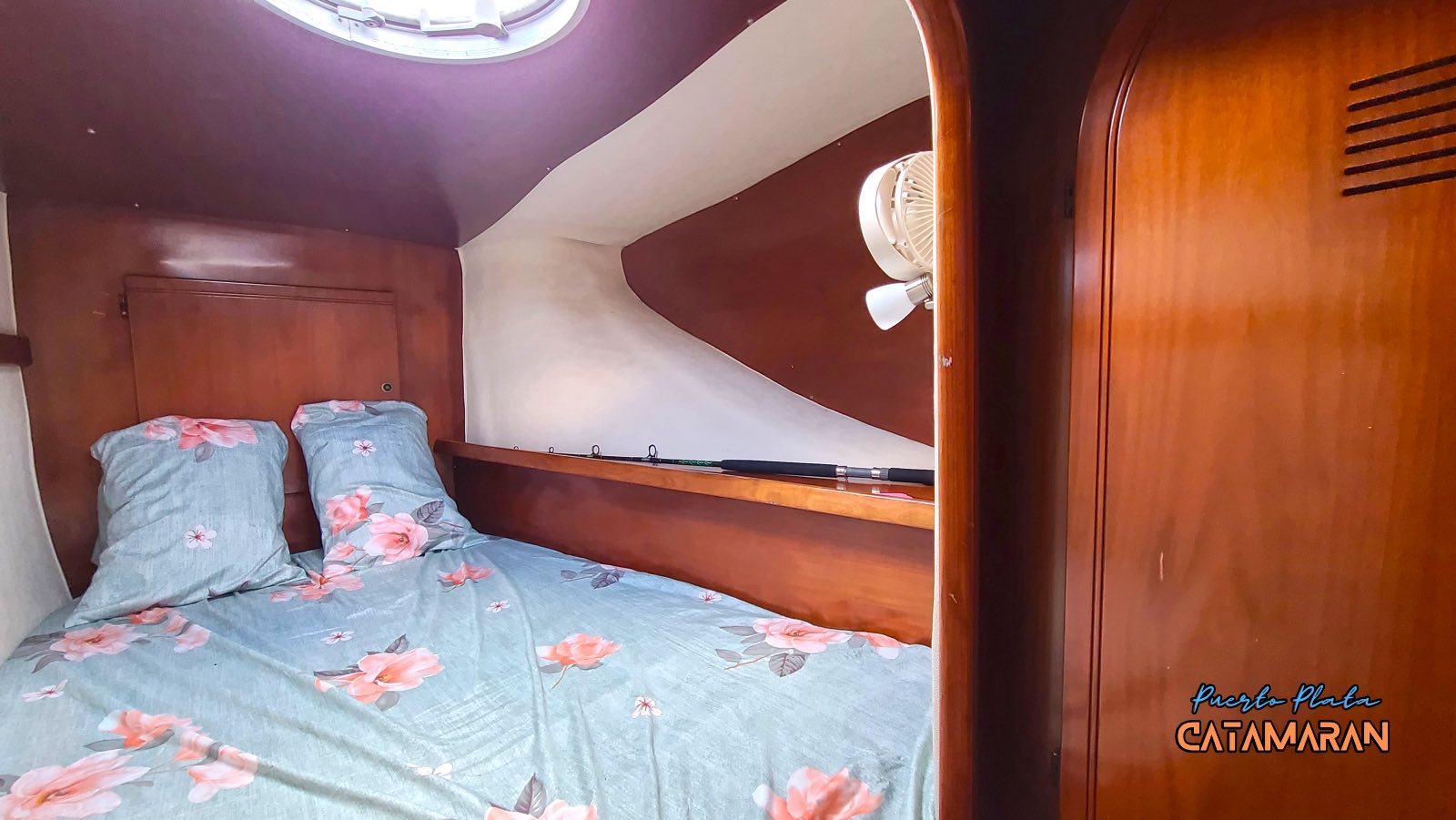 A starboard stateroom in the catamaran