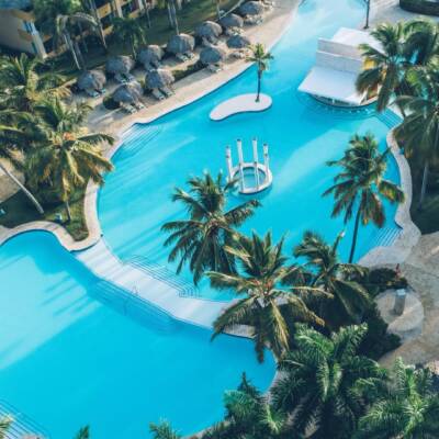 View of the swimming pool in Costa Dorada Resort
