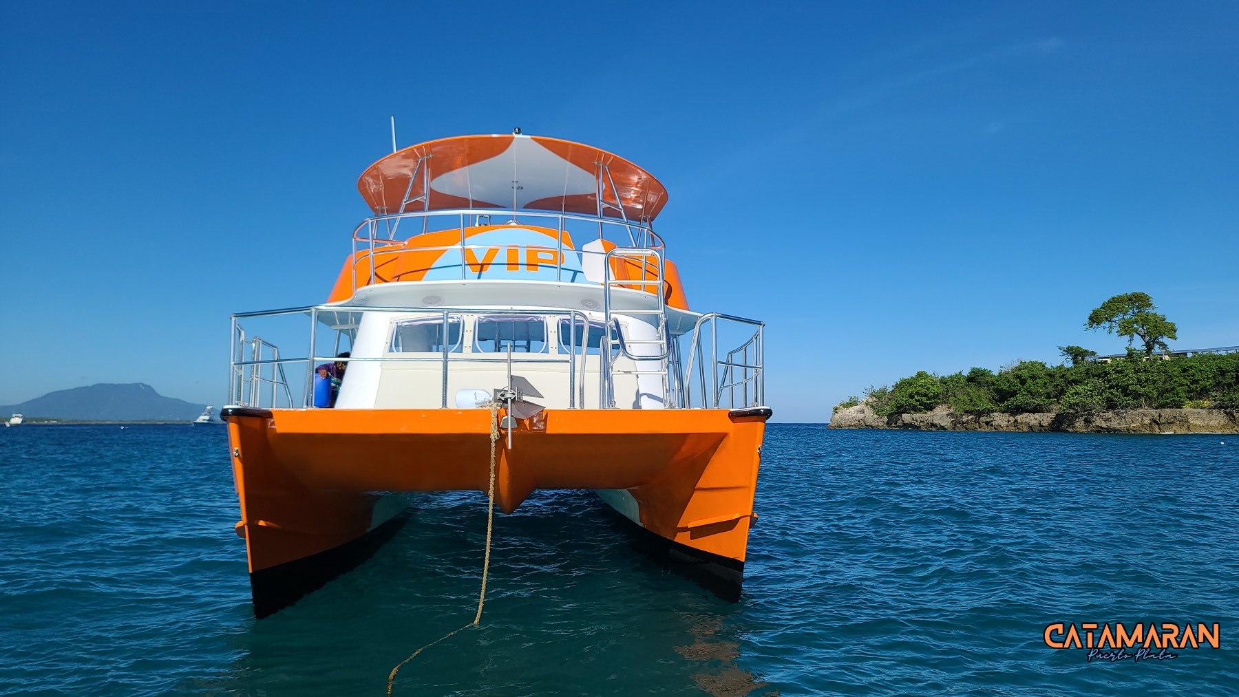 Front view of the catamaran
