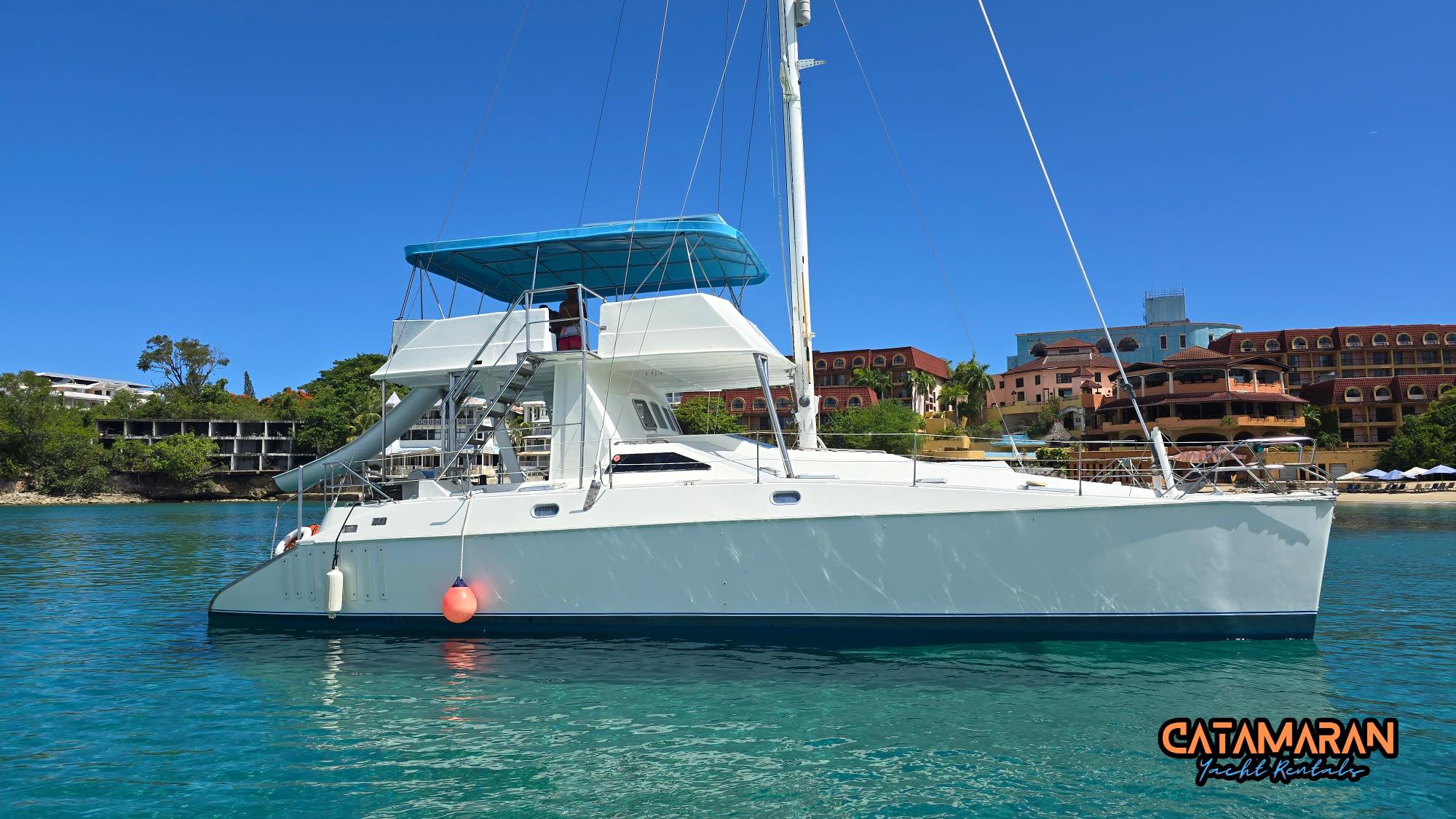 The newly remodeled catamaran